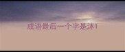 成语最后一个字是沐