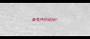 表是热的成语