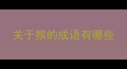 关于猴的成语有哪些
