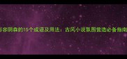 形容阴森的15个成语及用法古风小说氛围营造必备指南