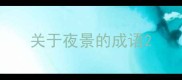 关于夜景的成语