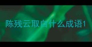 陈残云取自什么成语