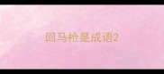 回马枪是成语