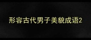 形容古代男子美貌成语