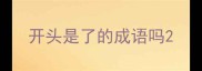 开头是了的成语吗