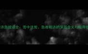 10个济急成语全雪中送炭急难相济的深层含义与实用场景