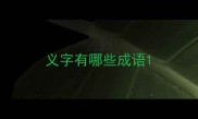 义字有哪些成语