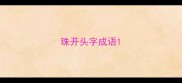 珠开头字成语