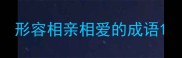 形容相亲相爱的成语