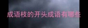 成语枝的开头成语有哪些