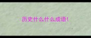历史什么什么成语