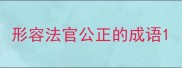形容法官公正的成语