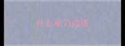 什么单刀成语