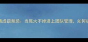 5大职场成语禁忌当尾大不掉遇上团队管理如何破局