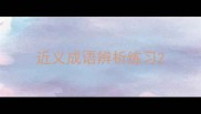 近义成语辨析练习