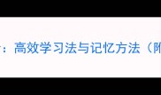 成语接龙技巧大全高效学习法与记忆方法附30个经典示例
