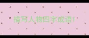 描写人物四字成语