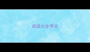 成语大全带北