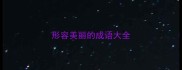 形容美丽的成语大全