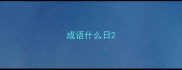 成语什么日