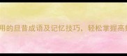 10个最常用的旦昔成语及记忆技巧轻松掌握高频考点