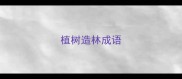 植树造林成语