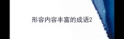 形容内容丰富的成语