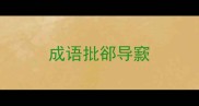 成语批郤导窾