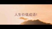 人生价值成语