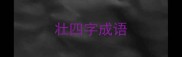壮四字成语