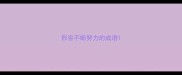 形容不断努力的成语