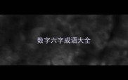 数字六字成语大全