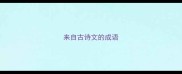 来自古诗文的成语