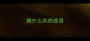 爽什么失的成语