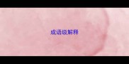 成语级解释