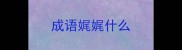 成语娓娓什么