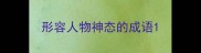 形容人物神态的成语