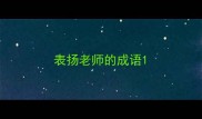 表扬老师的成语